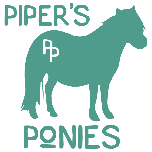 Pipers Ponies teal logo